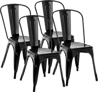 Clp Clp - Juego De 4 Sillas Benedikt Negro
