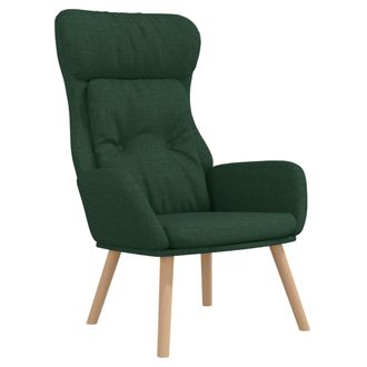 vidaXL Sill&oacute;n De Relax De Tela Verde Oscuro Vidaxl