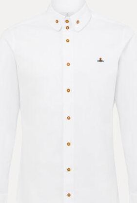 Vivienne Westwood Two Button Krall Shirt Compact Poplin White 48 Men