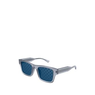 Gucci Vierkante zonnebril - Heren - Zonnebrillen - Grijs - 52 MM - Accessoires