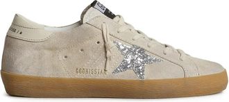 Golden Goose Glitter Star Leather Heel Sneakers