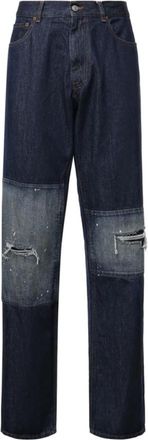 Maison Margiela Jeans, Heren, Blauw, W30, Straight Jeans