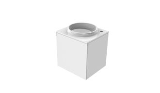 Emco Evo 450 Lavabo Para Invitados, Blanco &Oacute;ptico, 450x450x508mm, - Emco