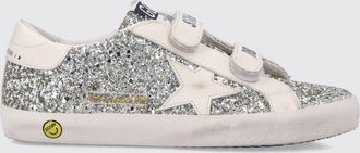 Golden Goose Sneakers Old School da bambino in pelle e mesh glitter con chiusura a strappo