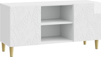vidaXL Mueble De Tv 102 X 34,5 X 50 Cm Blanco Brillante Vidaxl