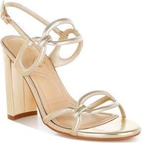 London Rag Ryzah Block Heel Sandal in Gold at Nordstrom Rack, Size 6.5