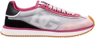 Dolce & Gabbana Grijs/Roze Draken Sneakers - Dames - Sneakers - Veelkleurig - 37 1/2 EU - Schoenen