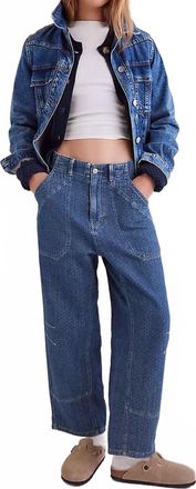 Free People We The Free Midnight Voyage Harem Jeans In Blue