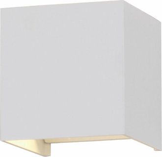 ETC Shop Lampada da parete da esterno luci up and down da esterno Lampada da parete a led da esterno, cono di luce orientabile, alluminio bianco, led 5W 700lm