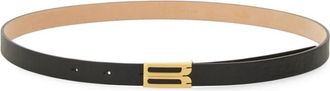 Victoria Beckham Black Logo Buckle Belt