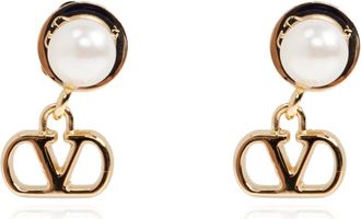 Valentino Garavani VLogo Signature Earrings - female - Valentino Garavani - Earrings - Yellow - ONE SIZE - Accessories