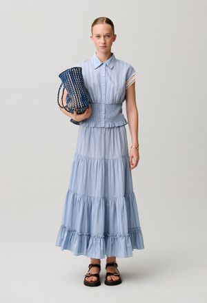 Claudie Pierlot Chemise ray&eacute;e sans manches