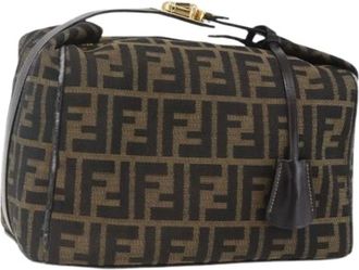 Fendi Pre-owned Handbags, female, Brown, Size: ONE SIZE Pre-owned Vintage Canvas Handbag