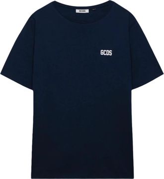 GCDS Logo T-shirt - Heren - T-shirts - Blauw - S - Katoen - Tops