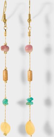 Simons Womens Colourful stone long post earrings