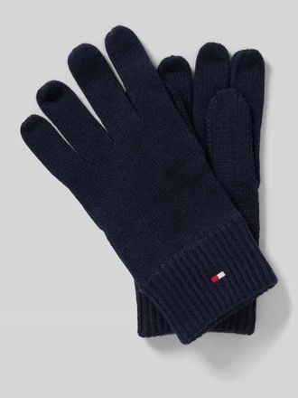 Tommy Hilfiger Handschuhe aus Baumwoll-Kaschmir-Mix in Marine, Gr&ouml;&szlig;e 1