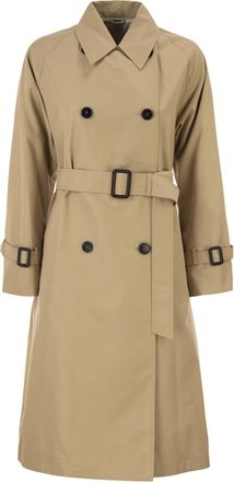 Max Mara Weekend Maxmara Wkdcanasta Reversible Trench Coat In Water Repellent Gabardine