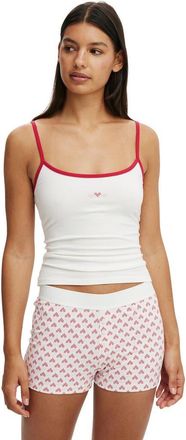 Cotton On Womens Dreamy Soft Longline Cami in Coconut Milk Cross Stitch at Nordstrom, Size X-Small