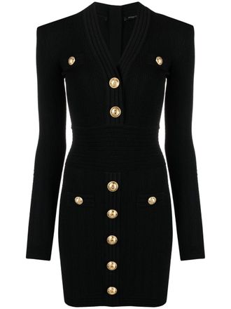 Balmain Abito con bottoni corto - Nero