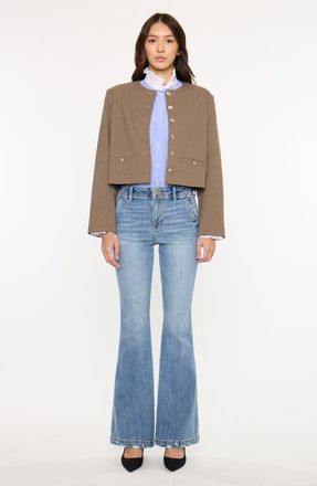 Kancan Bailey High Rise Flare Jeans in Medium Dark at Nordstrom, Size 29