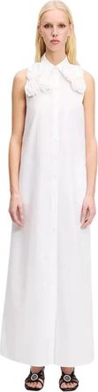 Karl Lagerfeld Maxi Shirt Dress - Dames - Maxi kleedjes - Wit - S - Katoen - Kleedjes