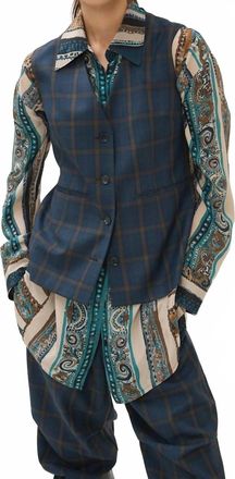 Maria Cher Keith Talia Vest In Blue
