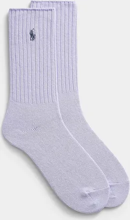 Polo Ralph Lauren Mens Contrast logo ribbed socks