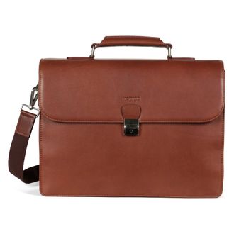 Howard London Klassieke Aktetas - Heren - Laptoptassen - Bruin - ONE Size - Leer - Tassen