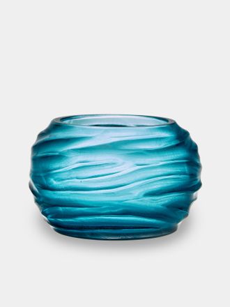 Micheluzzi Glass Bocia Acqua Onde Hand-Blown Murano Glass Vase (6in/15cm)
