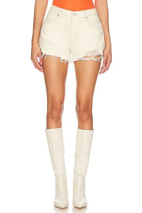 Free People Now Or Never Shorts In Light Beige