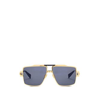 Balmain Sunglasses, unisex, Yellow, Size: 60 MM Geometric-frame Sunglasses
