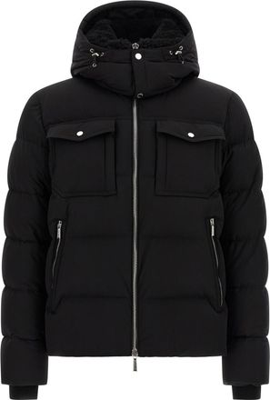 Moorer Black Quilted Hood Jacket