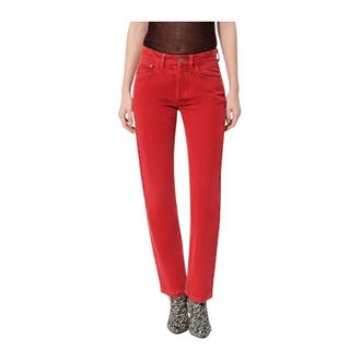 Isabel Marant Daya Regular Jeans - Dames - Jeans - Rood - Maat: S Katoen