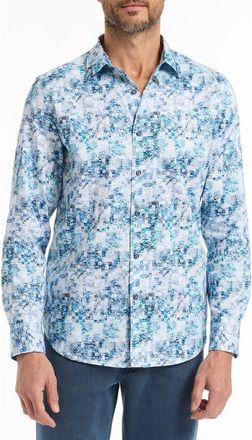 Robert Graham Long Sleeve Button-Up Shirt in Blue at Nordstrom Rack, Size Xx-Large