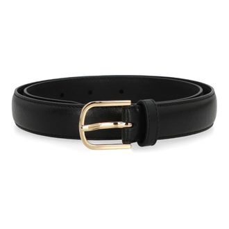 Toteme Belts, female, Black, 70 CM, Slim Leather Trouser Belt