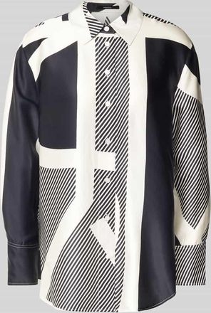 someday Someday Regular Fit Bluse mit durchgehender Knopfleiste Modell Zouna in Marine, Gr&ouml;&szlig;e 38