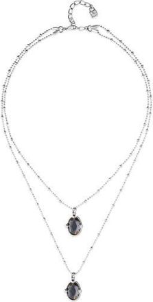 UNOde50 Double Necklace Plated in Sterling Silver and Small Faceted Crystals at Nordstrom