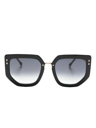 Isabel Marant Zonnebril met cat-eye montuur - Zwart