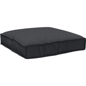 vidaXL Coj&iacute;n De Pal&eacute; Para Asiento Negro 80 X 80 X 12 Cm Tela Oxford Vidaxl