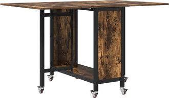 vidaXL Mesa De Comedor Plegable Con Ruedas 130 X 80 X 76,5 Cm Acero Pb Vidaxl