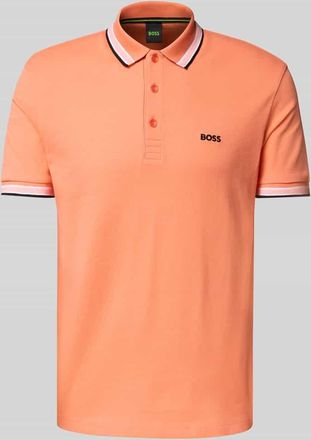 HUGO BOSS Regular Fit Poloshirt mit Label-Stitching Modell PADDY in Hellrot, Größe XXXL