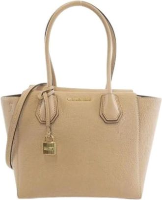 Michael Kors Pre-owned Handbags, female, Beige, Size: ONE SIZE Pre-owned Leather shoulder-bags