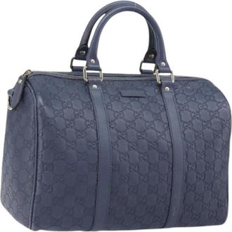 Gucci Pre-owned Canvas Handtas - Dames - Vintage Handtas - Blauw - ONE Size - Vintage