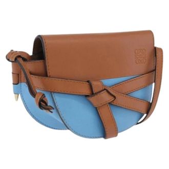 Loewe Pre-owned Shoulder Bag - Dames - Pre-owned - Blauw - Maat: ONE Size Leer