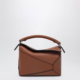 Loewe Puzzle Edge mini bag brown in grained leather
