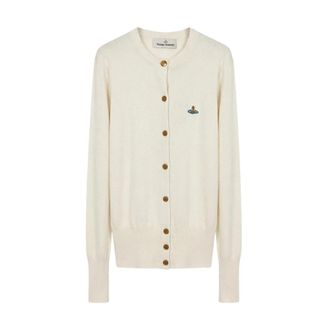Vivienne Westwood Cardigans, female, Beige, Size: L Bea Cardigan