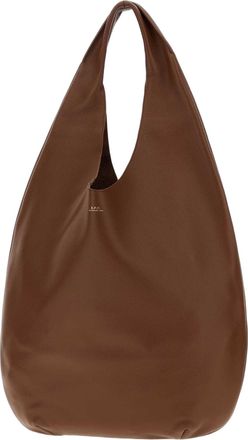 A.P.C. Womens Le Neige Shoulder Bag Brown Leather