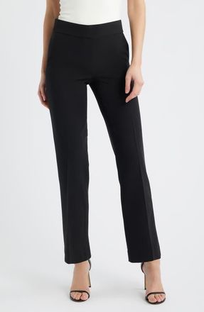 Anne Klein Grace High Waist Pull-On Pants in Anne Black at Nordstrom, Size Medium
