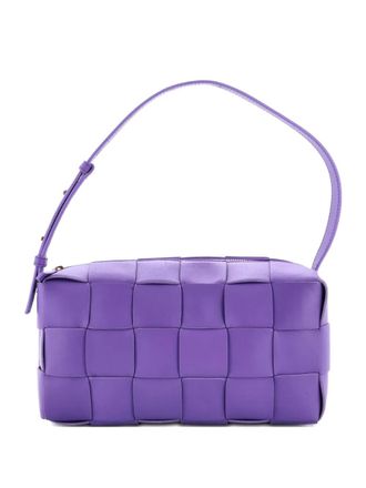 Bottega Veneta Brick Cassette Maxi Intrecciato Leather shoulder bag - Viola