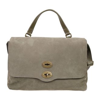 Zanellato Postina Jones Medium - Dames - Handtassen - Groen - ONE Size - Leer - Tassen
